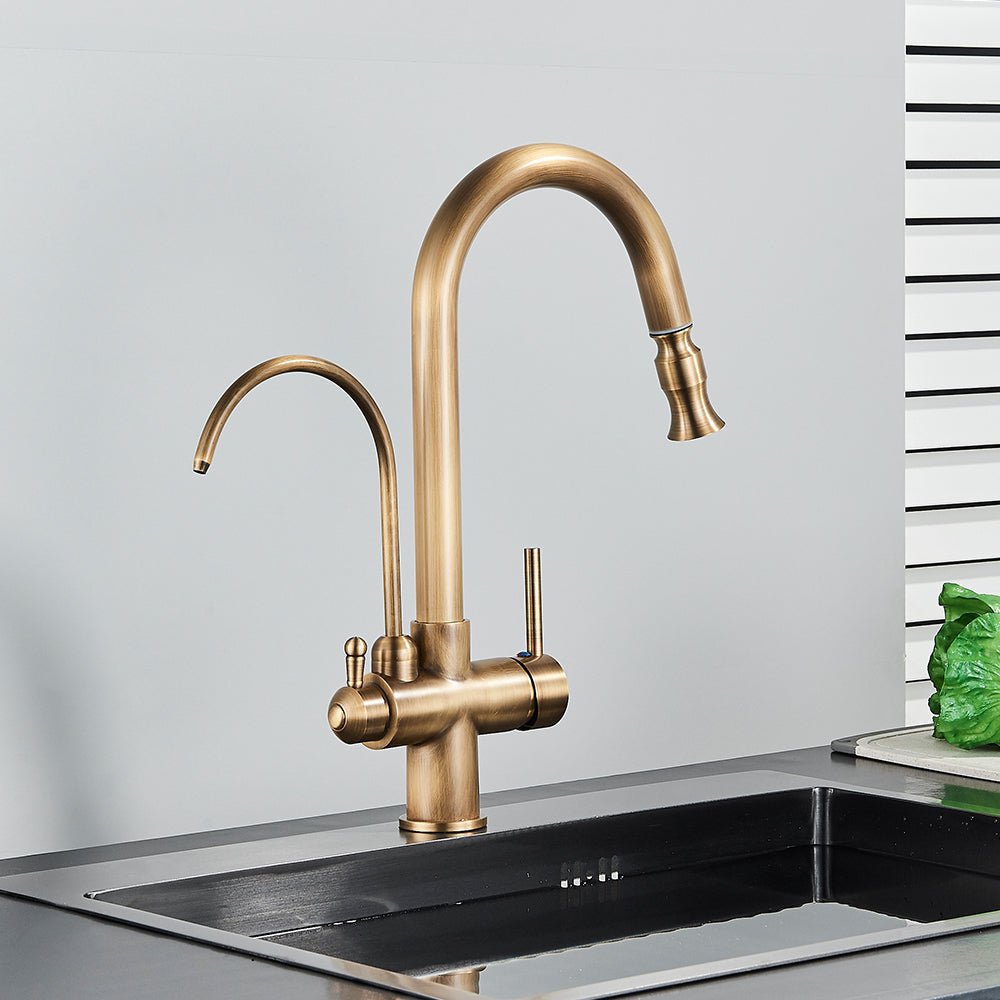 Fancy? Antique Gold Touch Sensor Kitchen Faucet Mixer Tap with Swivel