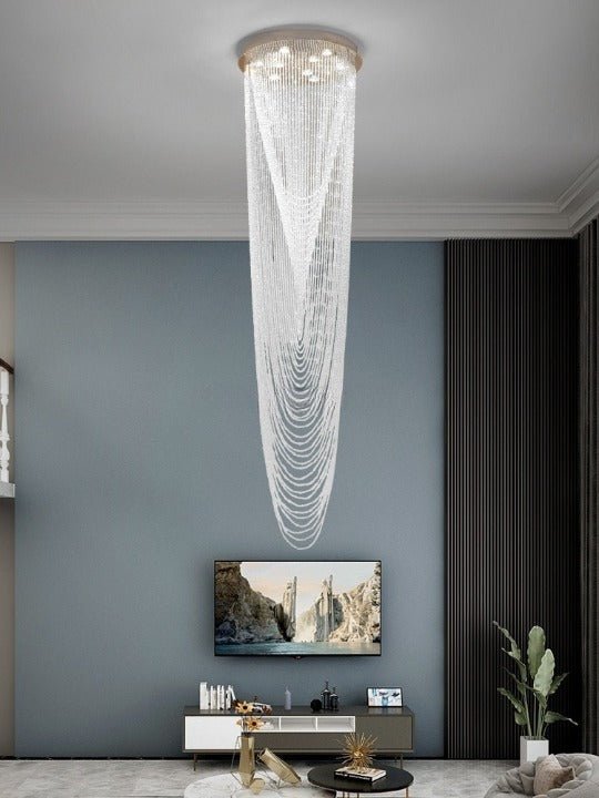 Fancy?  Luxury Large Staircase Flush Mount Led Crystal Ceiling Hanging Chandelier For Stairwell