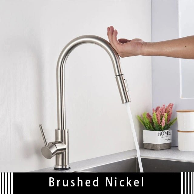Fancy? Black/Brushed nickel Kitchen Faucet Smart Touch Induction Sensitive Mixer Tap