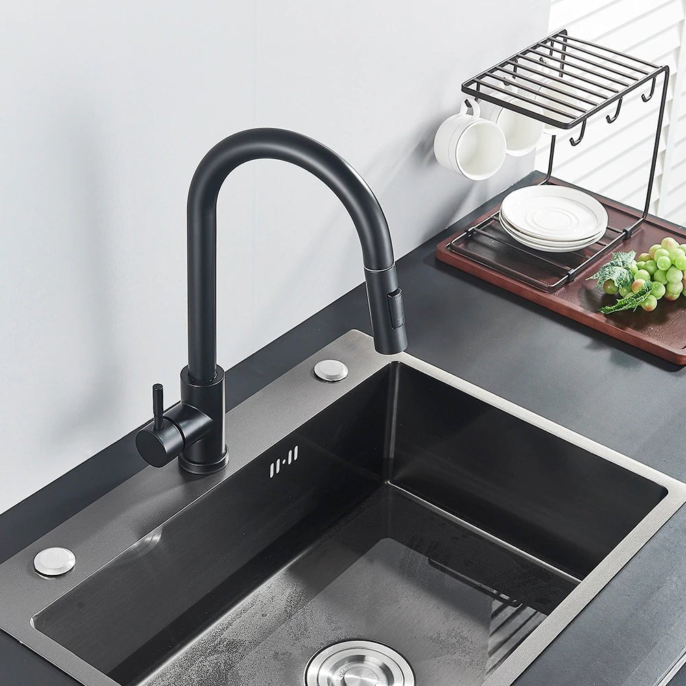 Fancy? Black/Brushed nickel Kitchen Faucet Smart Touch Induction Sensitive Mixer Tap