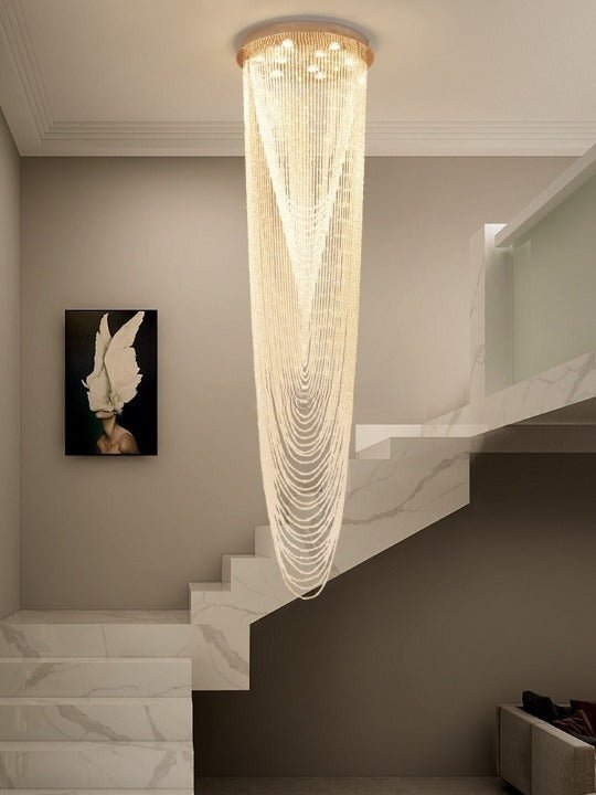 Fancy?  Luxury Large Staircase Flush Mount Led Crystal Ceiling Hanging Chandelier For Stairwell