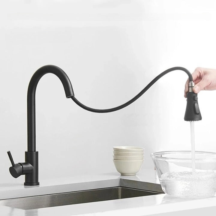 Fancy? Kitchen Faucet Single Hole Pull Out Spout Kitchen Sink Mixer Tap Stream Sprayer