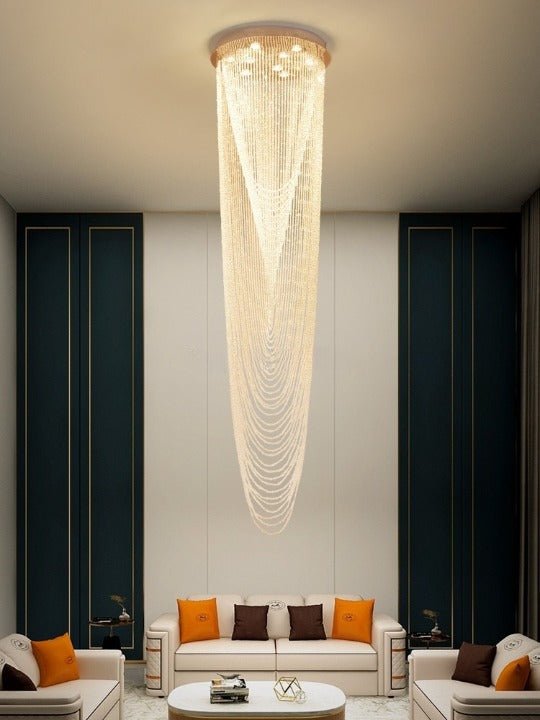 Fancy?  Luxury Large Staircase Flush Mount Led Crystal Ceiling Hanging Chandelier For Stairwell