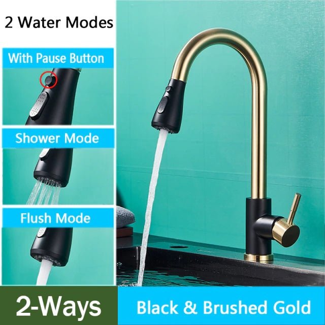 Fancy? Kitchen Faucet Single Hole Pull Out Spout Kitchen Sink Mixer Tap Stream Sprayer