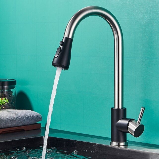 Fancy? Kitchen Faucet Single Hole Pull Out Spout Kitchen Sink Mixer Tap Stream Sprayer