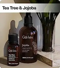 Gya Labs Australian Tea Tree Oil for Skin, Hair, Face & Toenails - 100% Natural Melaleuca Oil Tea Tree Essential Oil for Piercings, Scalp & Hair - 100% Pure Oils (0.34 fl oz)