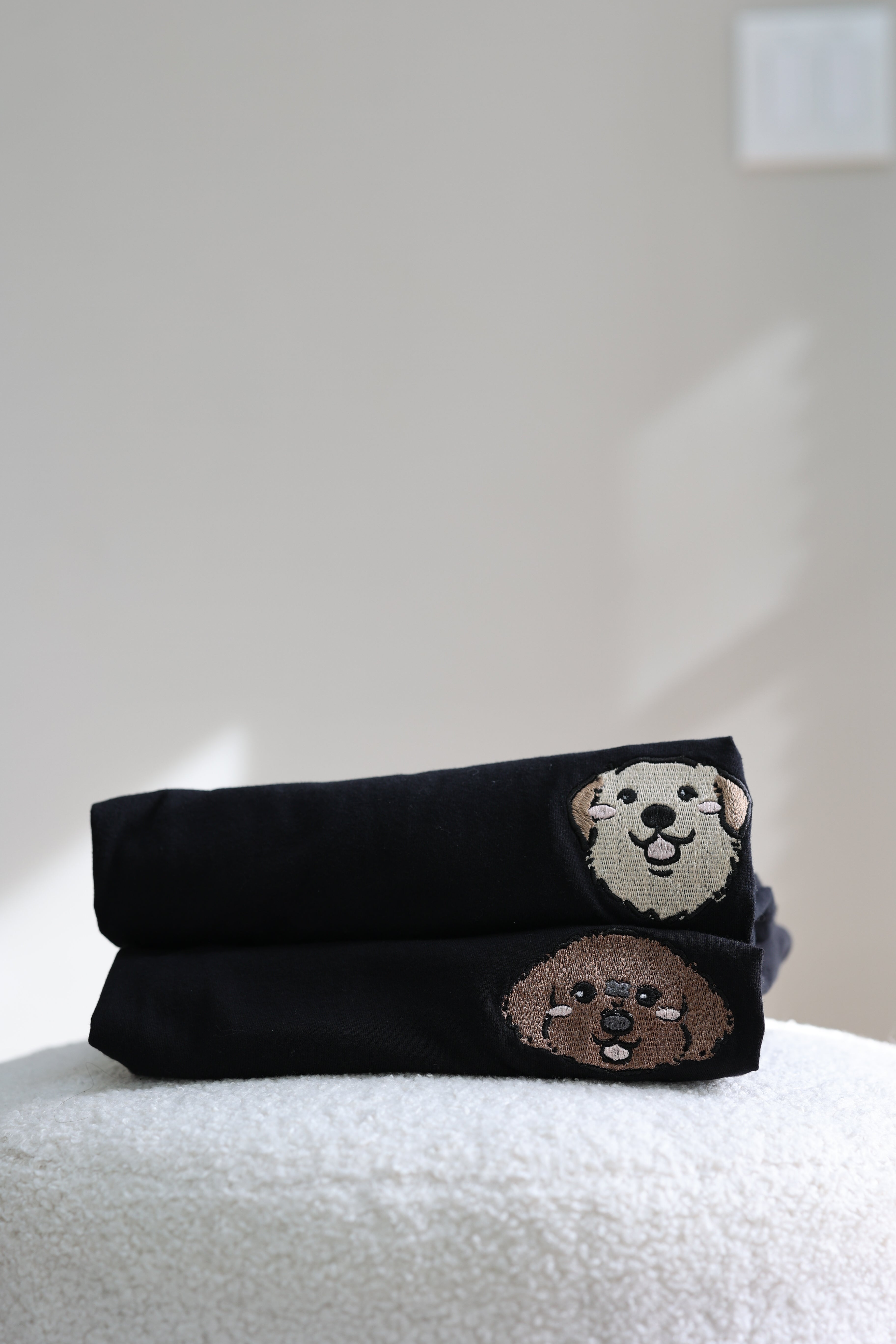 Custom Embroidered Dog Portrait Tee Shirt