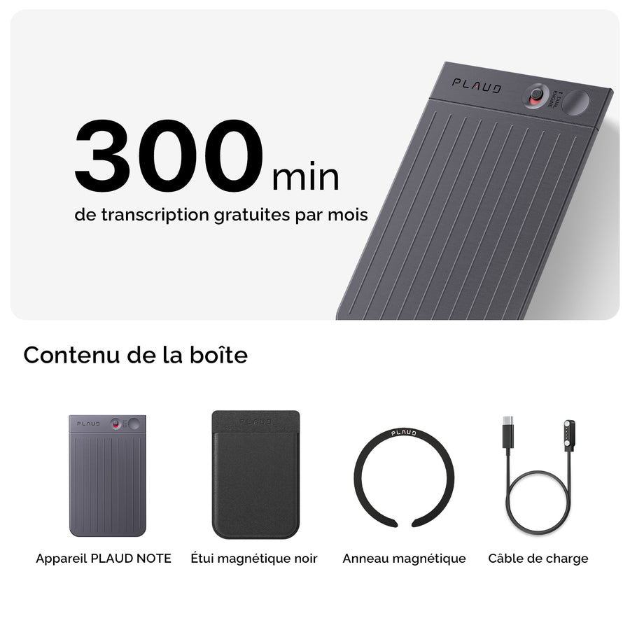 PLAUD NOTE Enregistreur vocal IA optimisé
