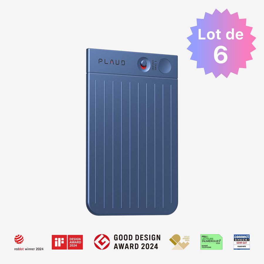 Enregistreur vocal PLAUD NOTE AI | Lot de 6
