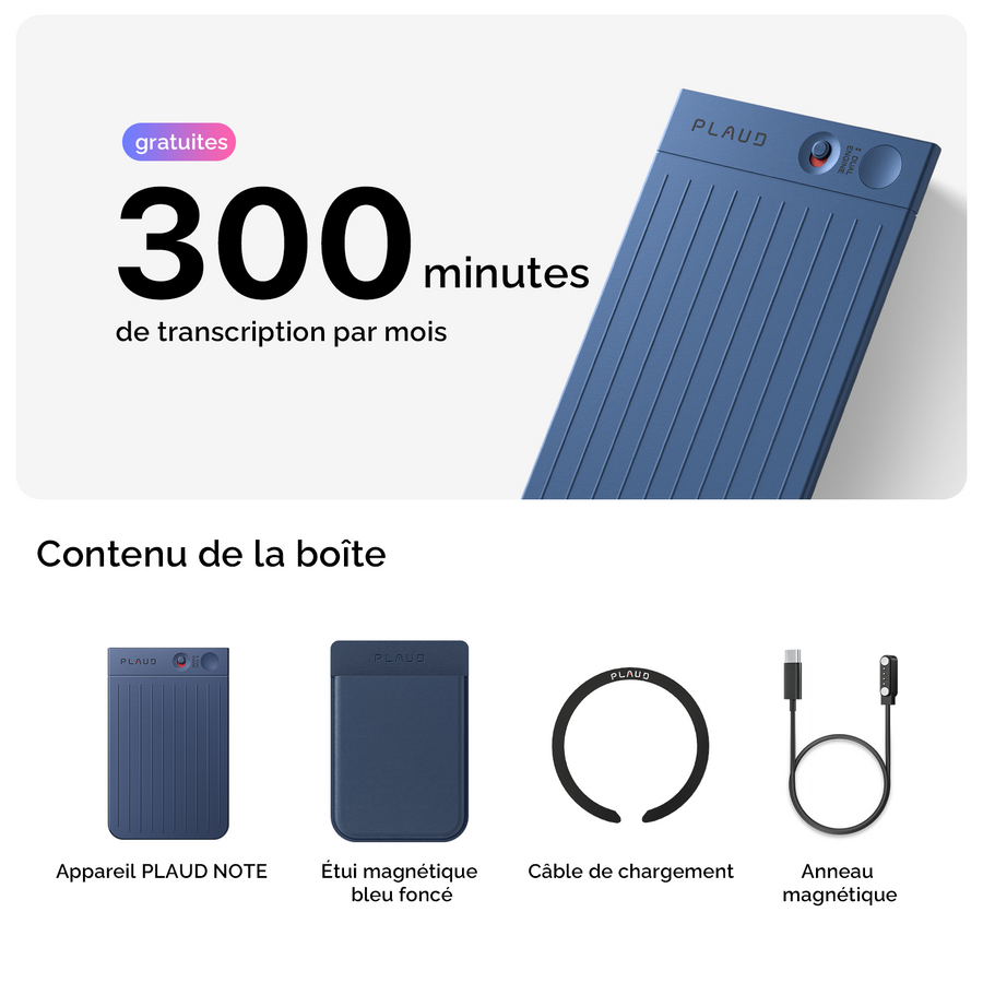 Enregistreur vocal PLAUD NOTE AI | Lot de 3
