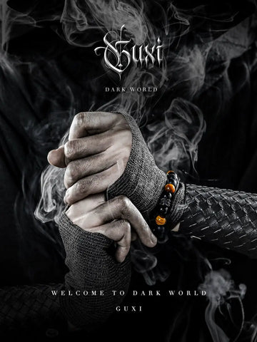 Guxi [Black Warrior] Obsidian Bracelet Boys High Sense Amethyst Couple Bracelet Bead Ornament Gift Buddha&Energy