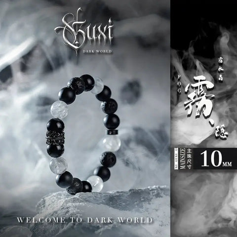 Guxi [Black Warrior] Obsidian Bracelet Boys High Sense Amethyst Couple Bracelet Bead Ornament Gift Buddha&Energy