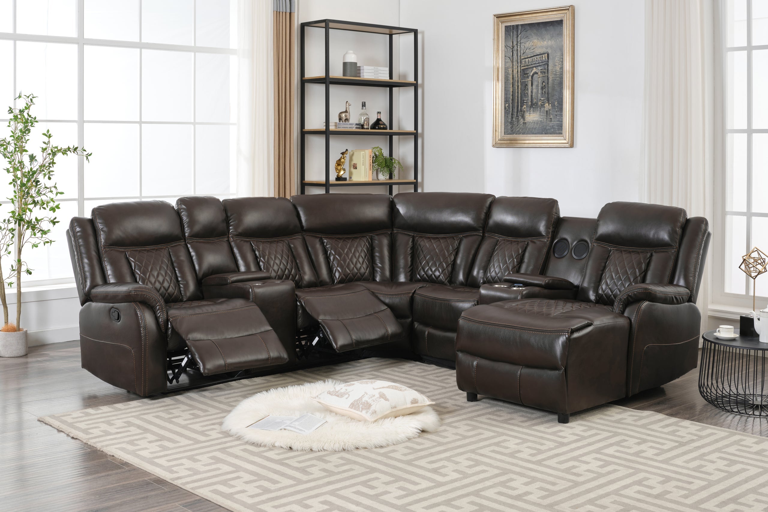 Champion Brown Reclining Sectional