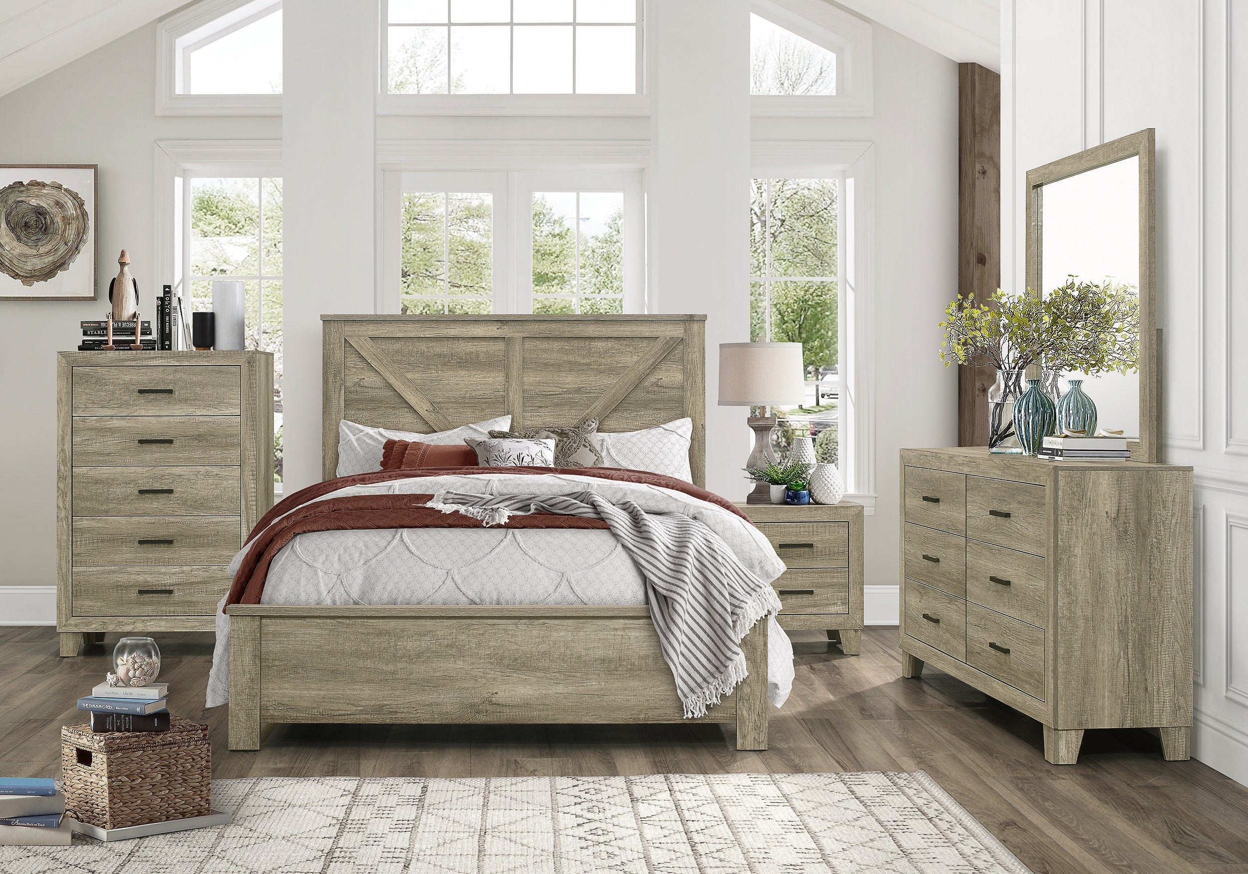 Avenue Rustic Full Panel Bed