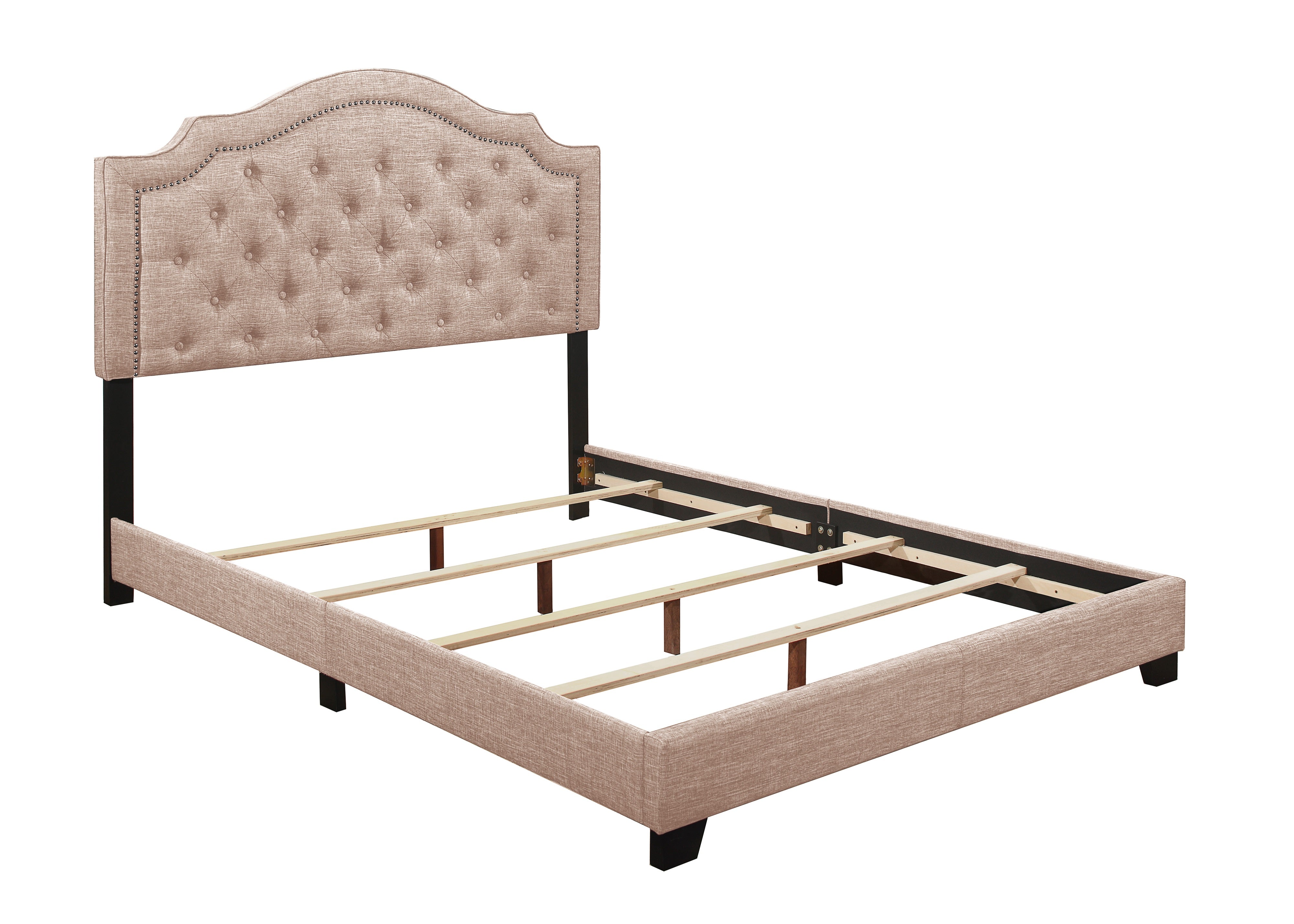 Sandy Beige Queen Upholstered Bed