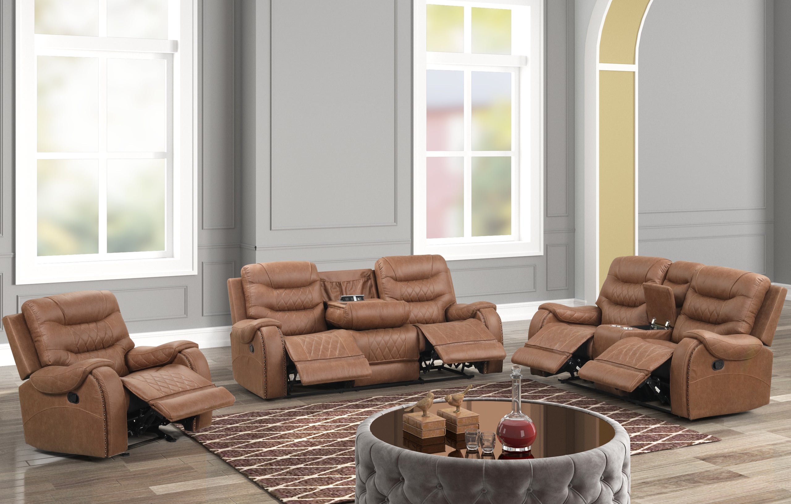 Ashley Palomino Oversized 3-Piece Reclining Living Room Set