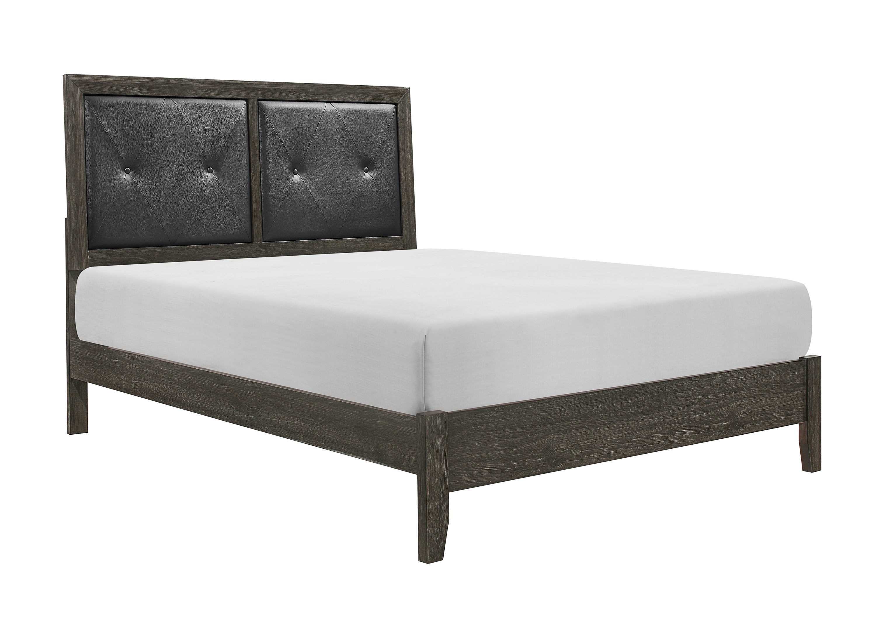 Edina Dark Gray Queen Panel Bed