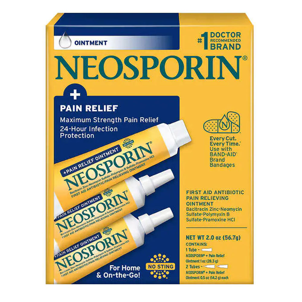 Neosporin + Pain Relief Maximum Strength Dual Action Topical Antibiotic Ointment, 2 Ounces