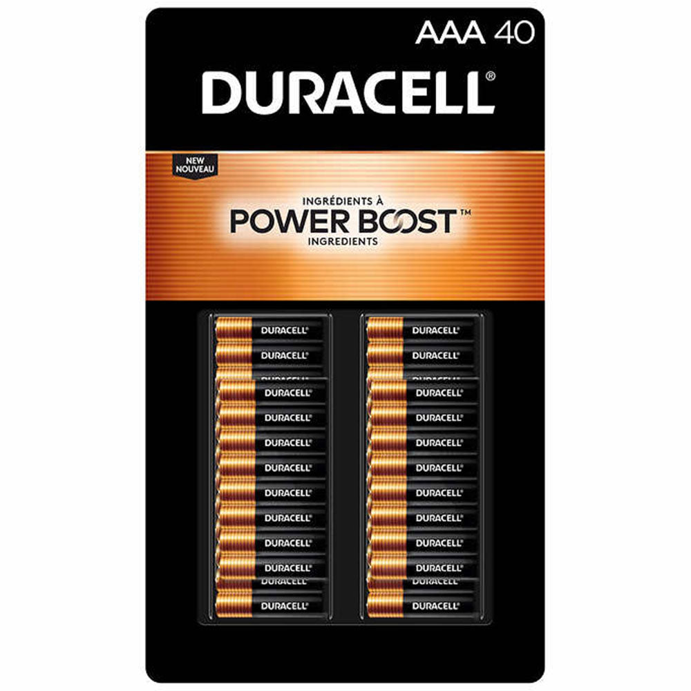 Duracell Coppertop Alkaline AAA Batteries, 40-count