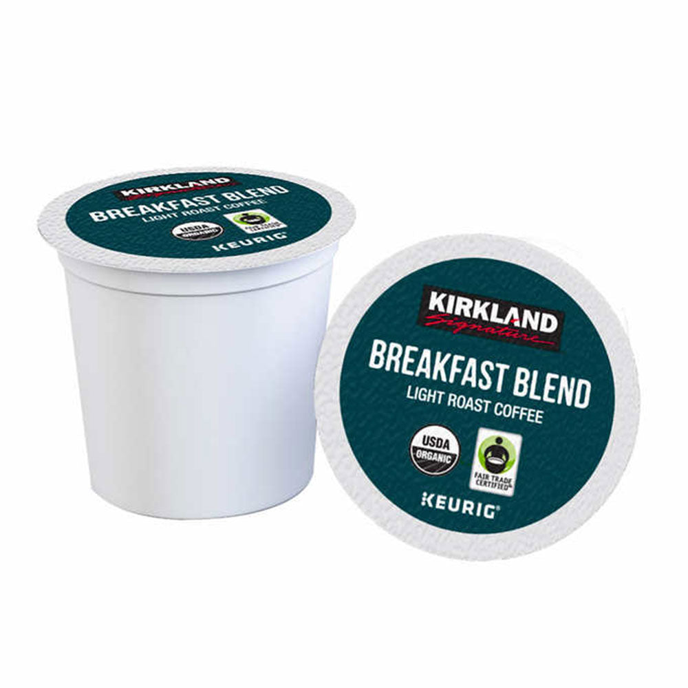 Kirkland Signature Coffee Breakfast Blend Organic K-Cup Pod, 120-count