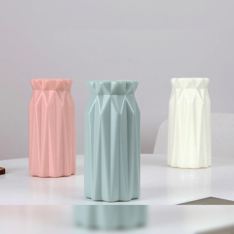 Plastic Vase Ceramic Look 18 cm