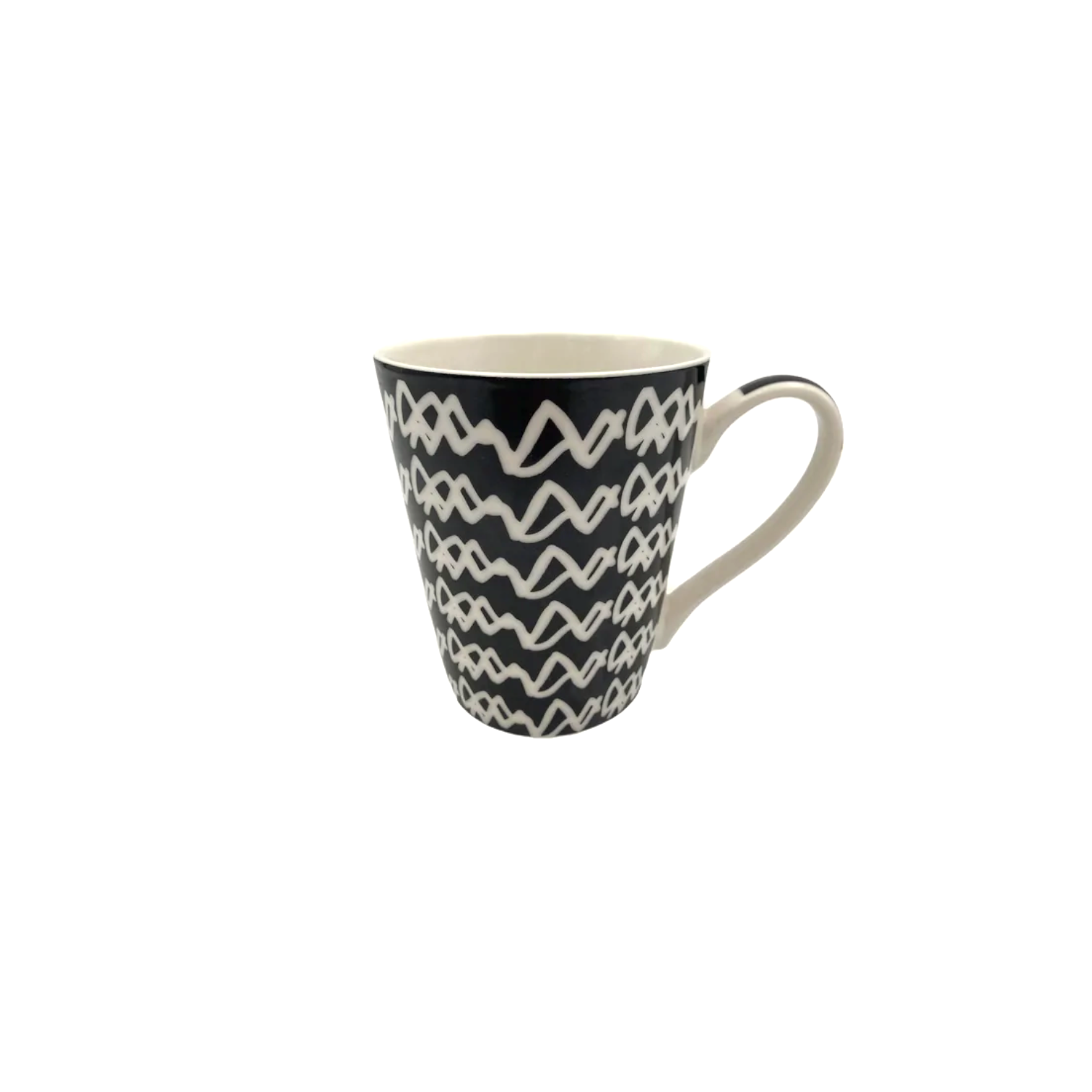 Porcelain Mug Black Patterns