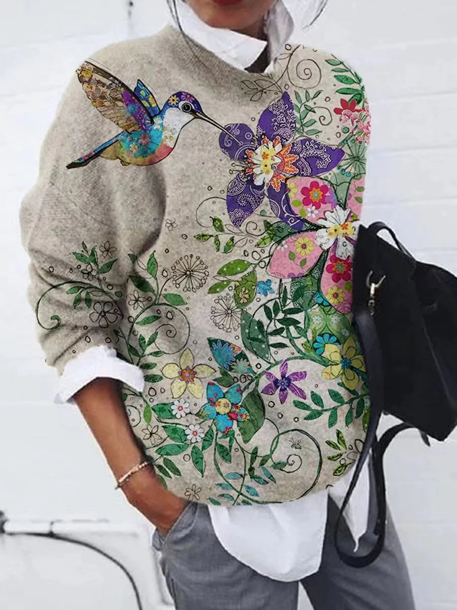 Elle&Vire? - Sweater with tropical print