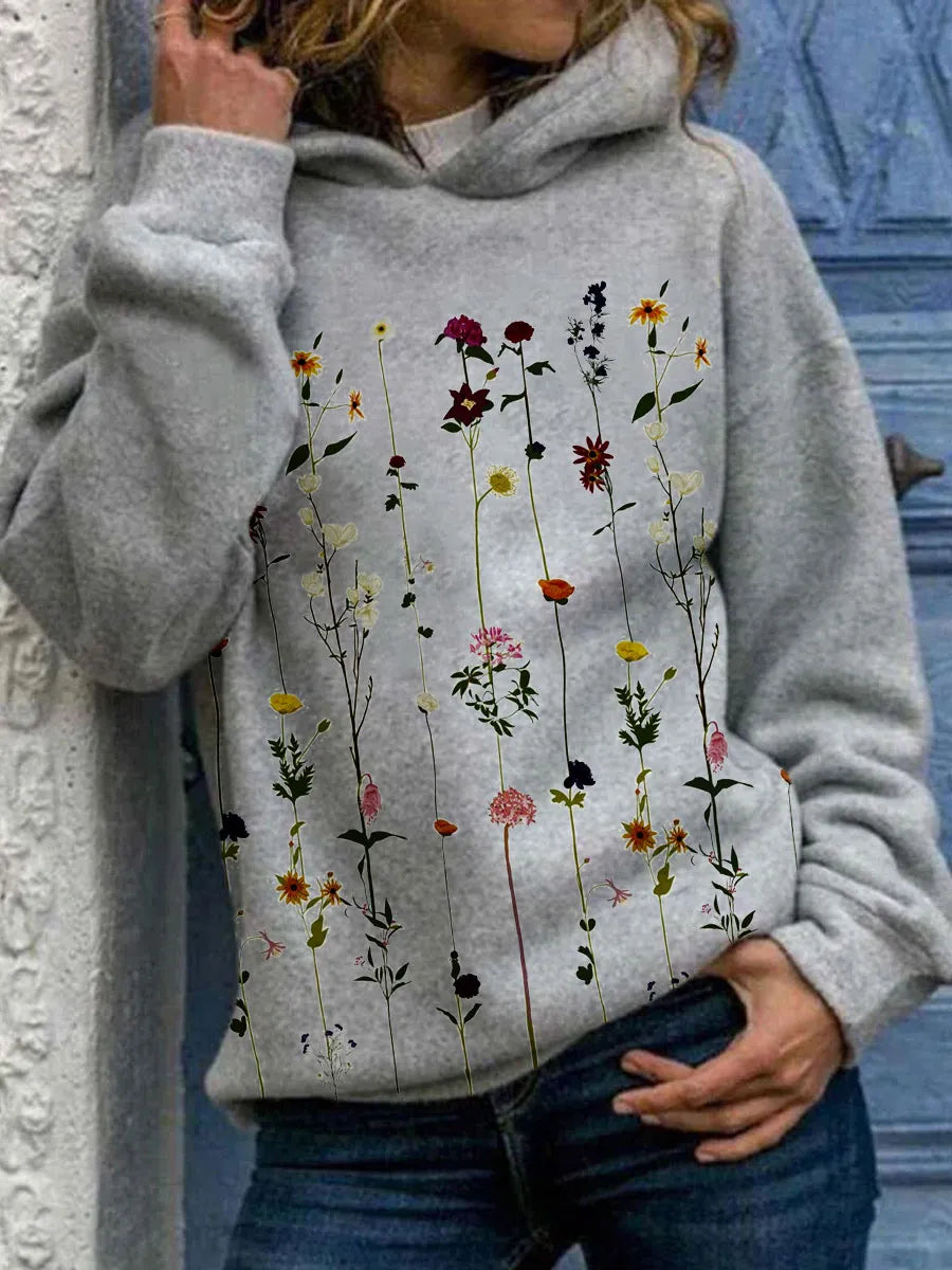 Elle&Vire? - Hoodie with floral print