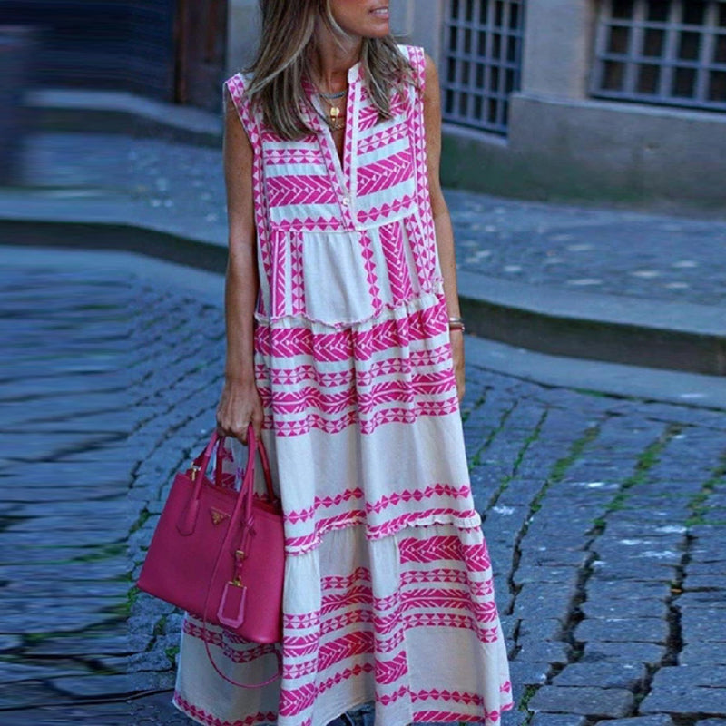 Livia - Pink patterned dress