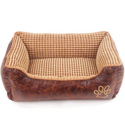 Comfortable Kennel Bed for Dogs with Free Bone, Blanket and Summer Mat