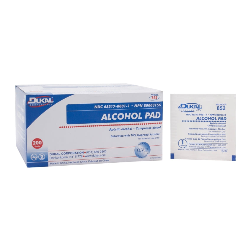 Non-Sterile Alcohol Pad Medium 2-Ply