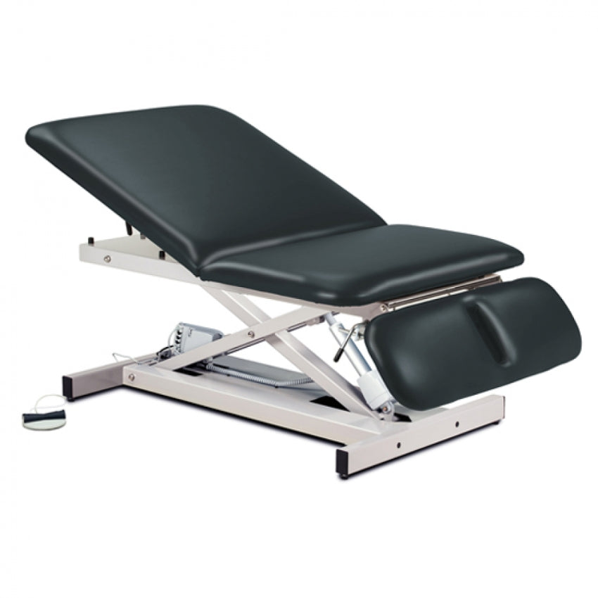 Extra Wide Bariatric Power Exam Table with Adjustable Backrest and Drop Section, 34
