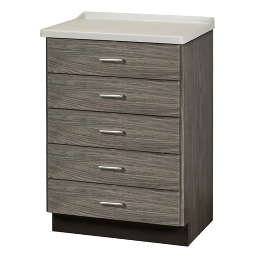 Fashion Finish, Molded Top Treatment Cabinet with 5 Drawers