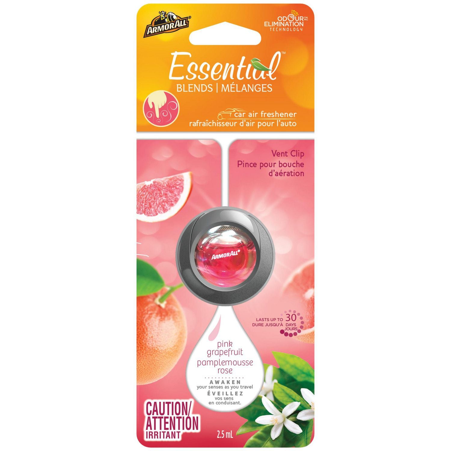 Armor All Air Freshener Vent Clip Pink Grapefruit - 24 Pack