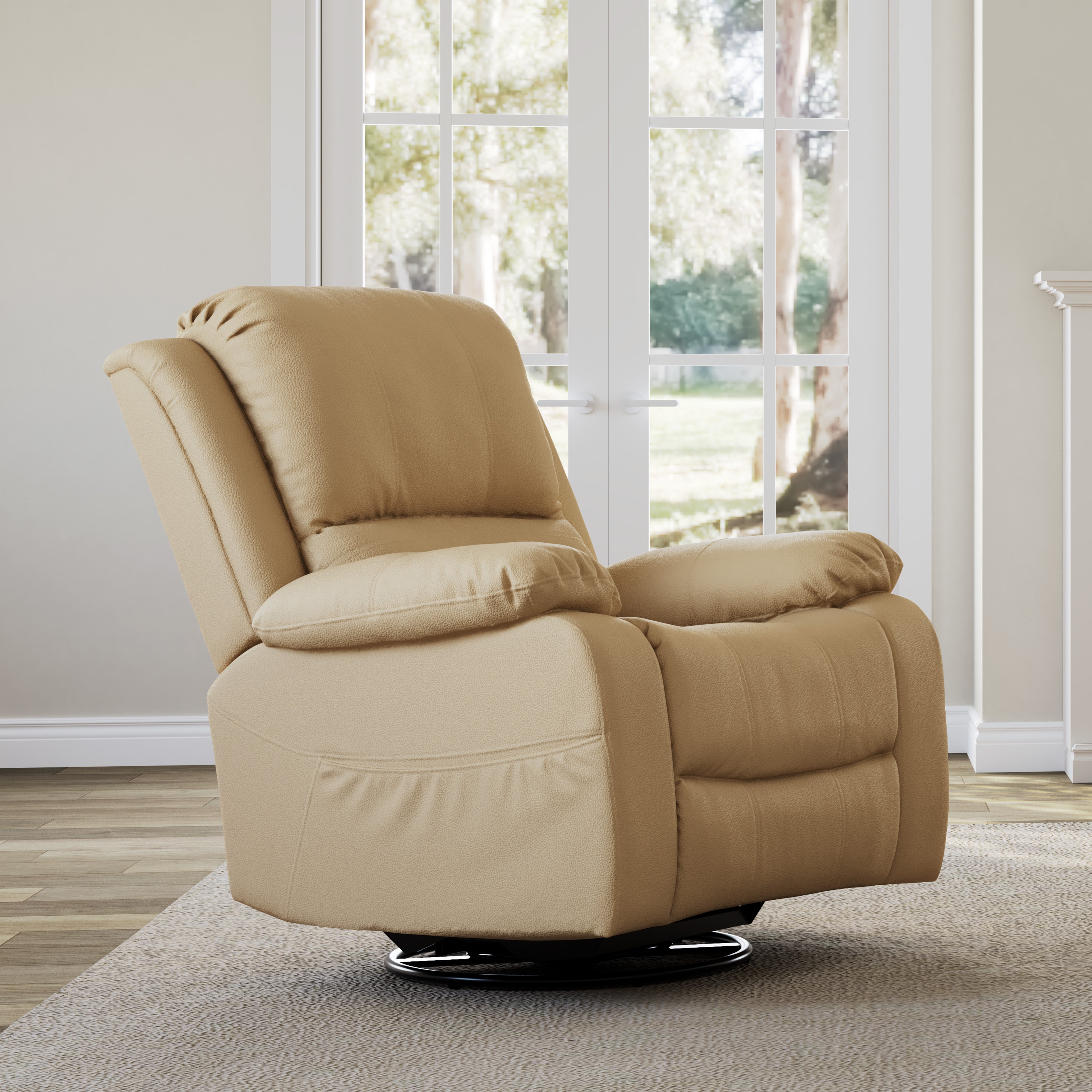 BRONZE BEIGE PRO,Electric Recliner Chair Rocking Swivel Single