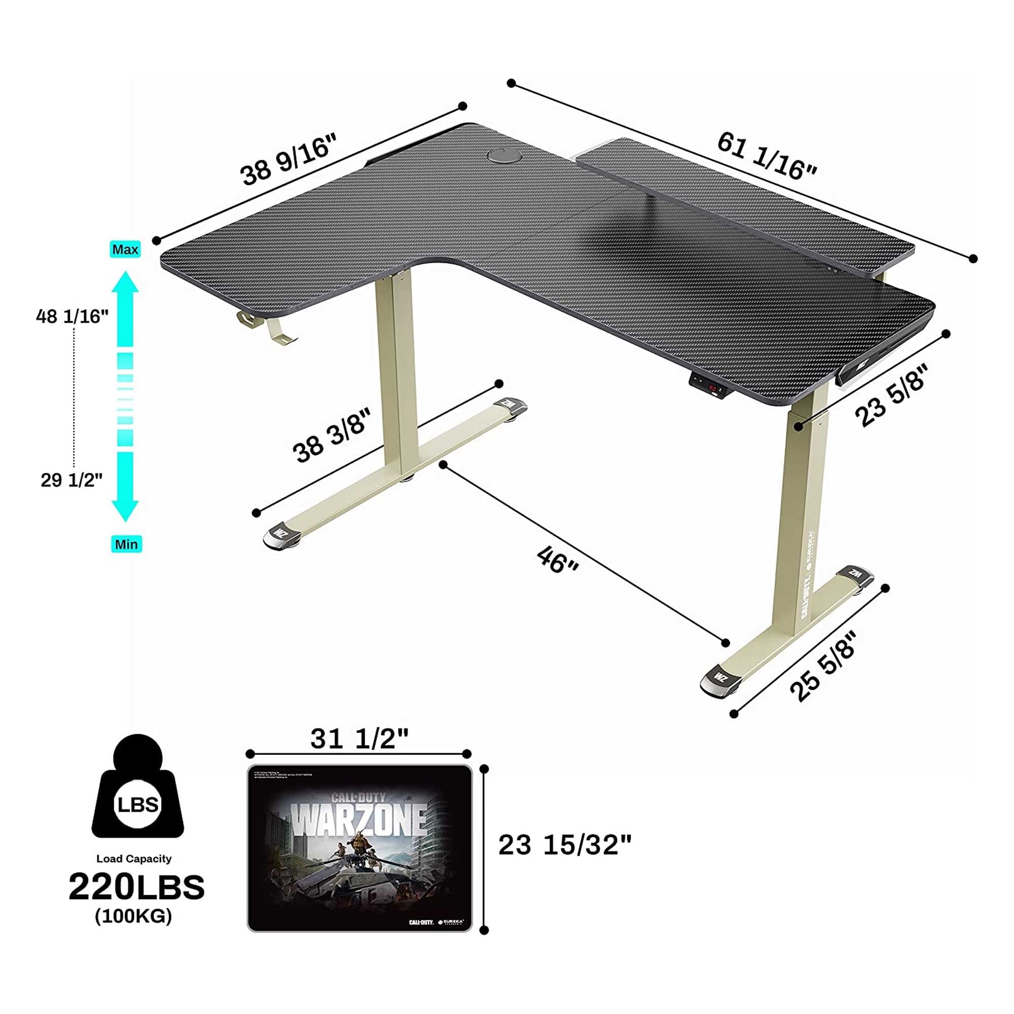 Precision, Call of Duty? Official Co-branded, 60x23 Standing Desk