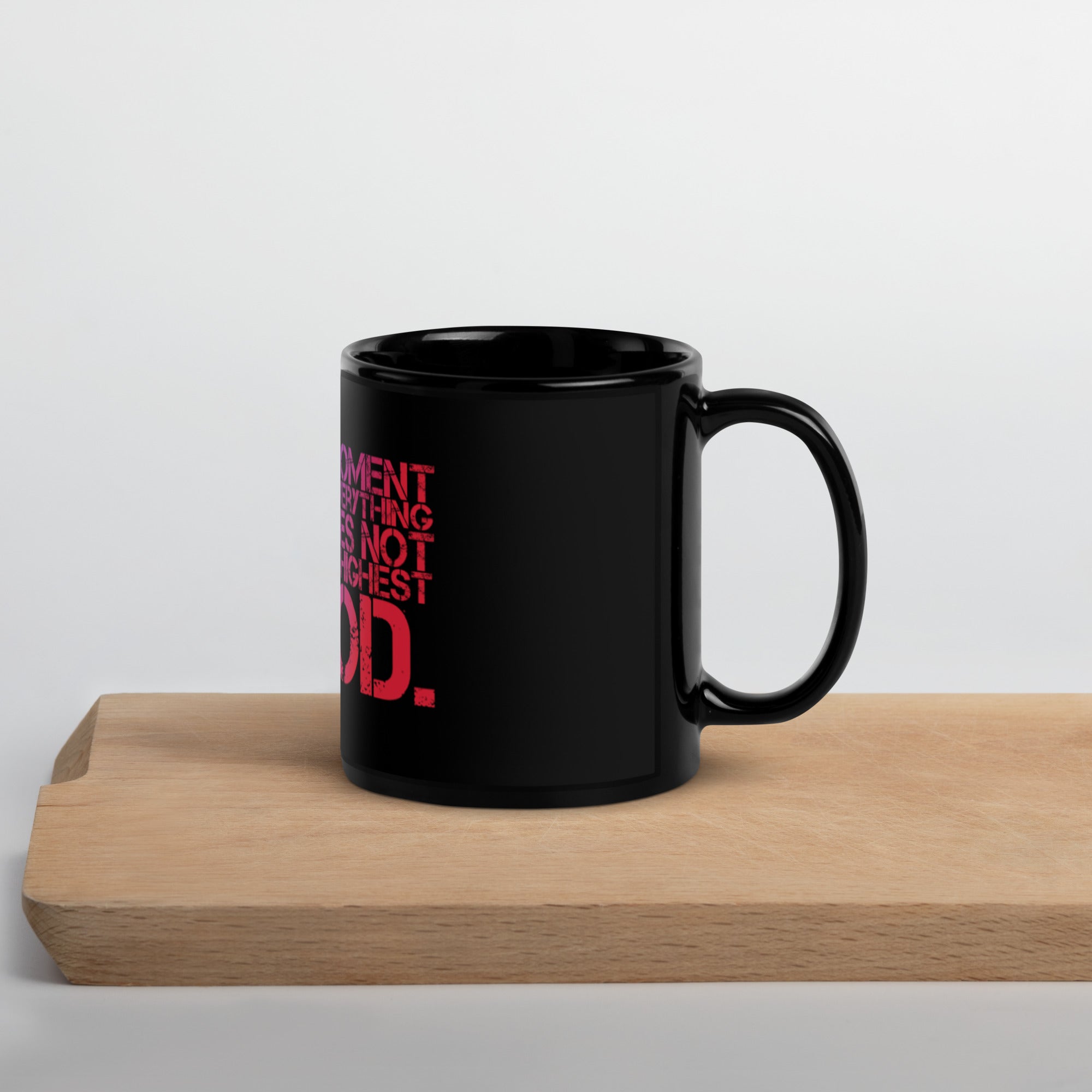 Release Everything Black Glossy Mug