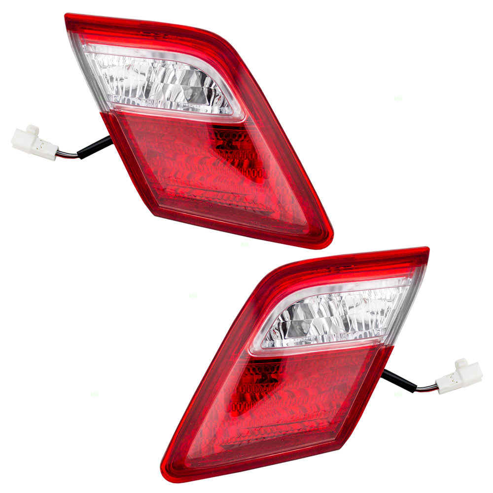Brock Replacement Driver and Passenger Taillights Lid Mounted Tail Lamps Compatible with 07-09 Camry 8159106120 8158106120