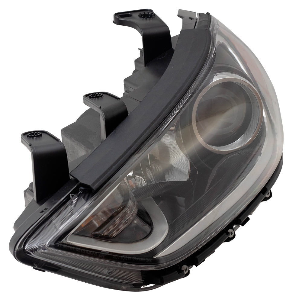 Brock Replacement Pair Headlights Driver and Passenger Halogen Headlamp Set w/ Daytime Running Lights Compatible with 2017-2018 Elantra Sedan 92101F3010 92102F3010