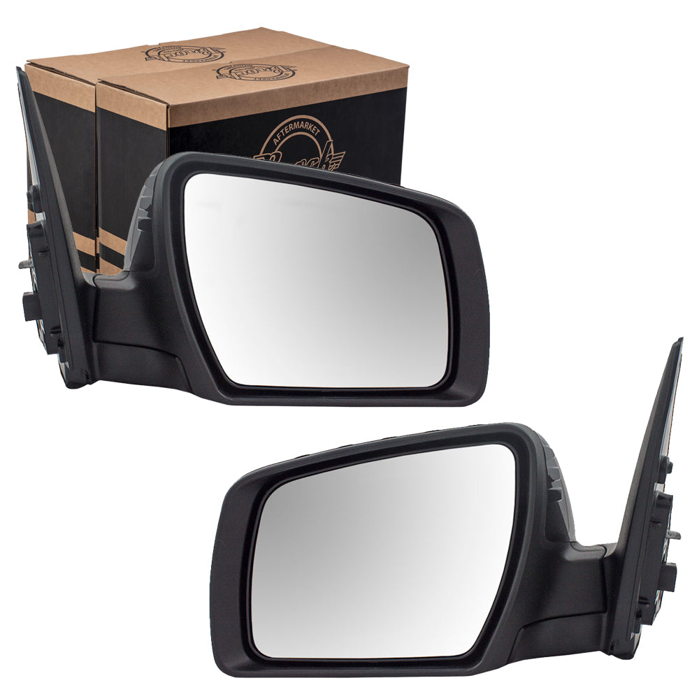 Brock Replacement Driver and Passenger Power Side View Mirrors Heated Signal Ready-to-Paint Compatible with 2012-2013 Soul 87610-2K831 87620-2K831