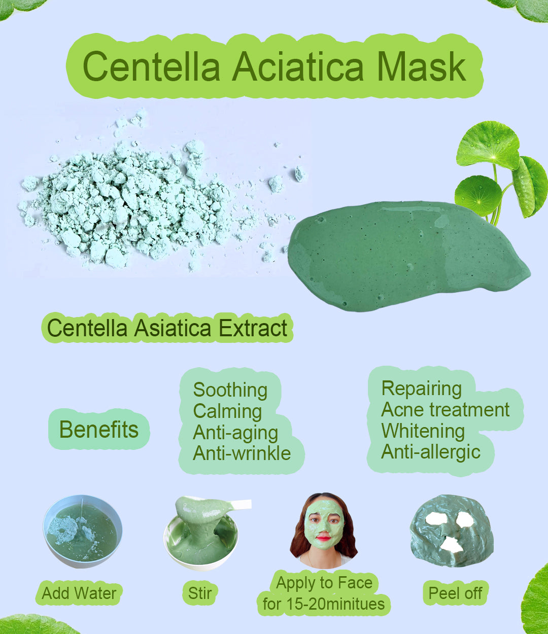 centella asiatica mask powder