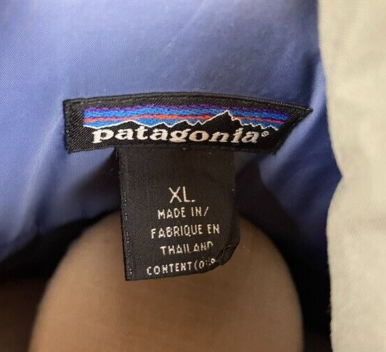 VTG Patagonia Puffer Parka Mens XL Style 84101 Jacket Winter Blue Fall 1997