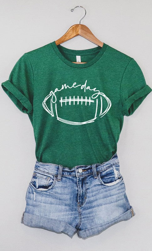 Styletrendy Cursive Football Game Day Graphic Tee PLUS