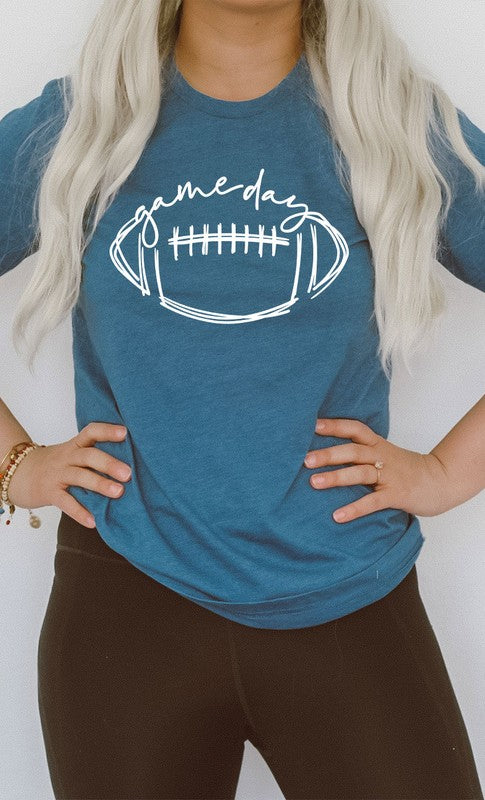 Styletrendy Cursive Football Game Day Graphic Tee PLUS