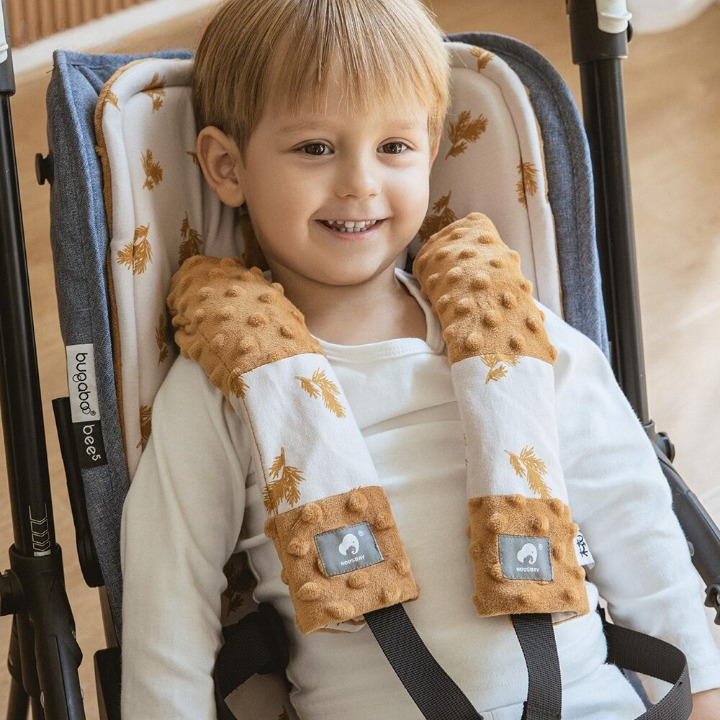 Comfy Cozy Forest Animal Baby Car Seat Neck & Strap Covers (2 Pack)