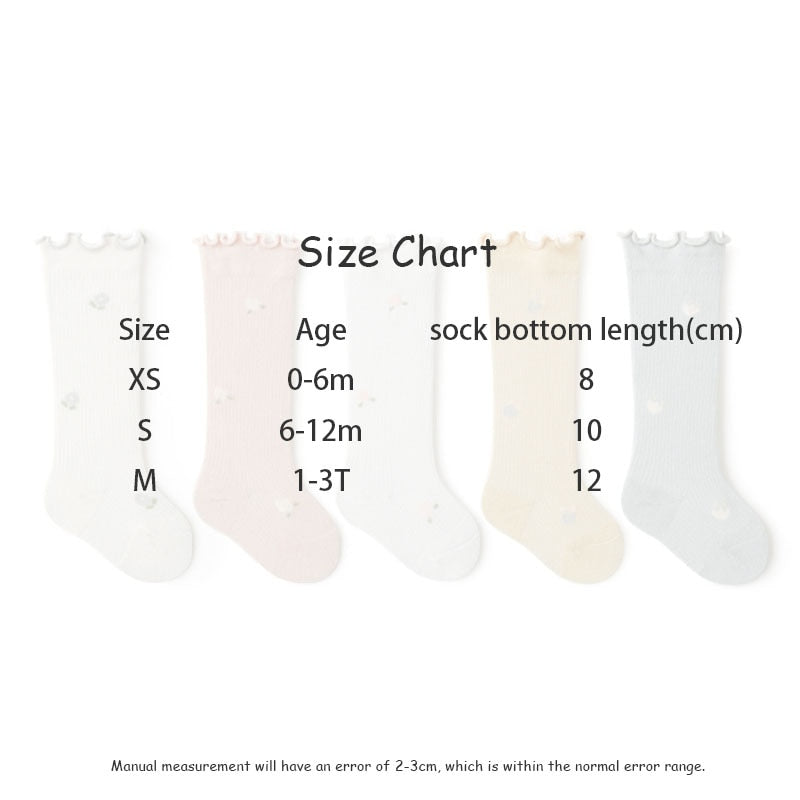 Baby Socks/ Over-the-Knee Long Tube Cotton Socks for 1-3 yrs