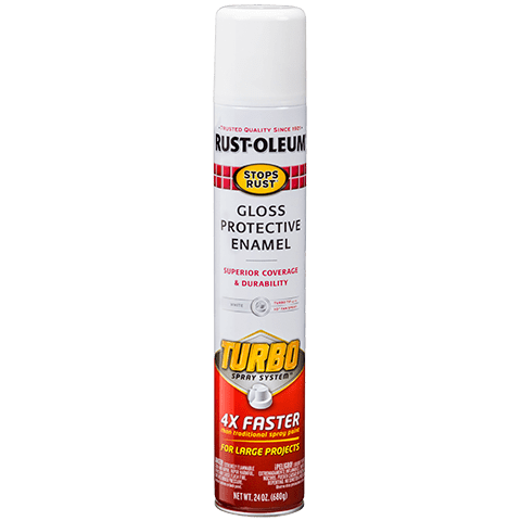 Stops Rust Gloss Protective Enamel with Turbo Spray System - White