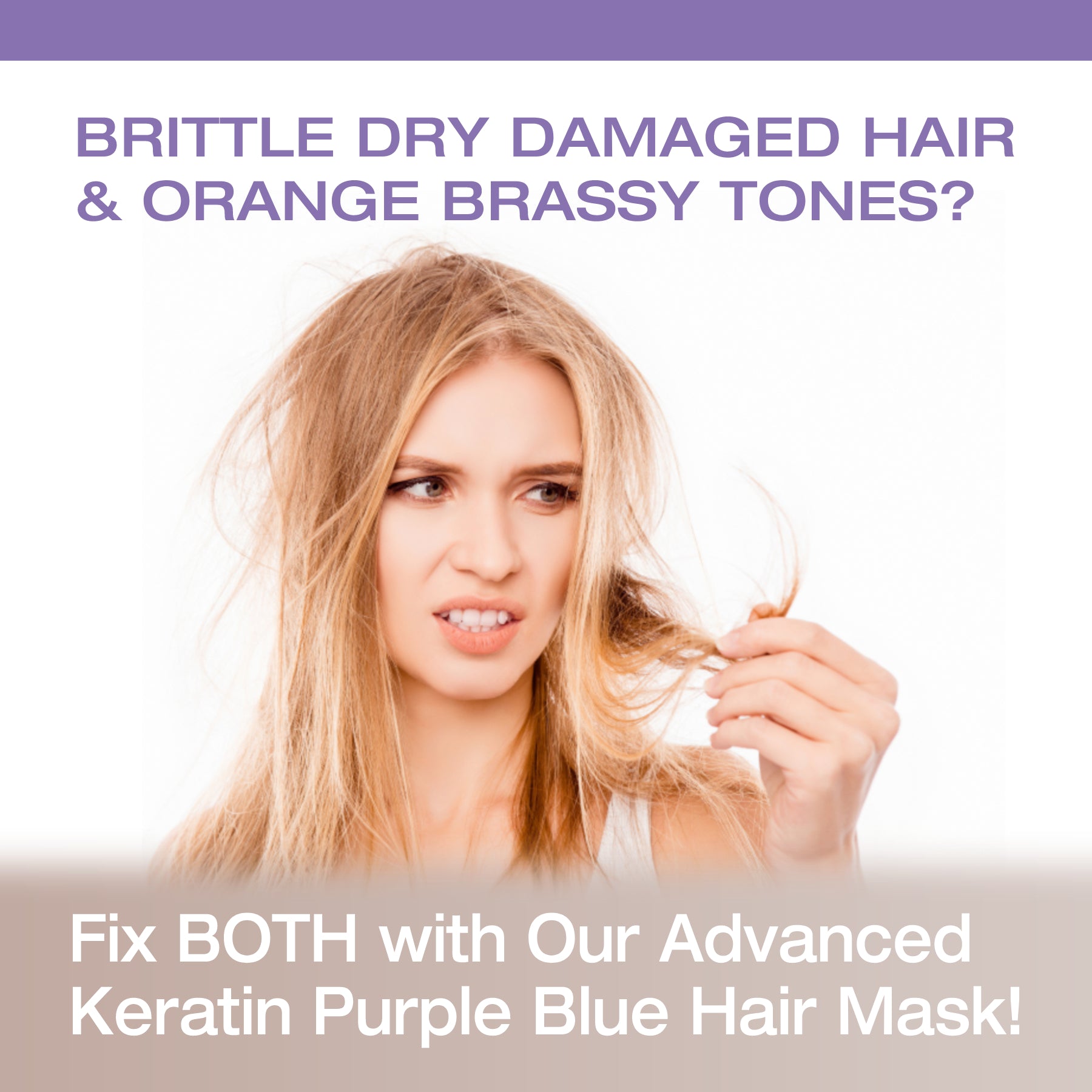 Keratin Blue Purple Hair Mask Toner Treatment for Brassy Hair