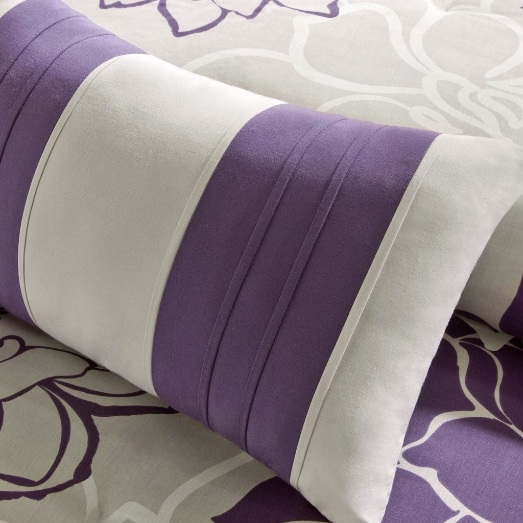 Lola Comforter Set - Purple  - Twin Size / Twin XL Size