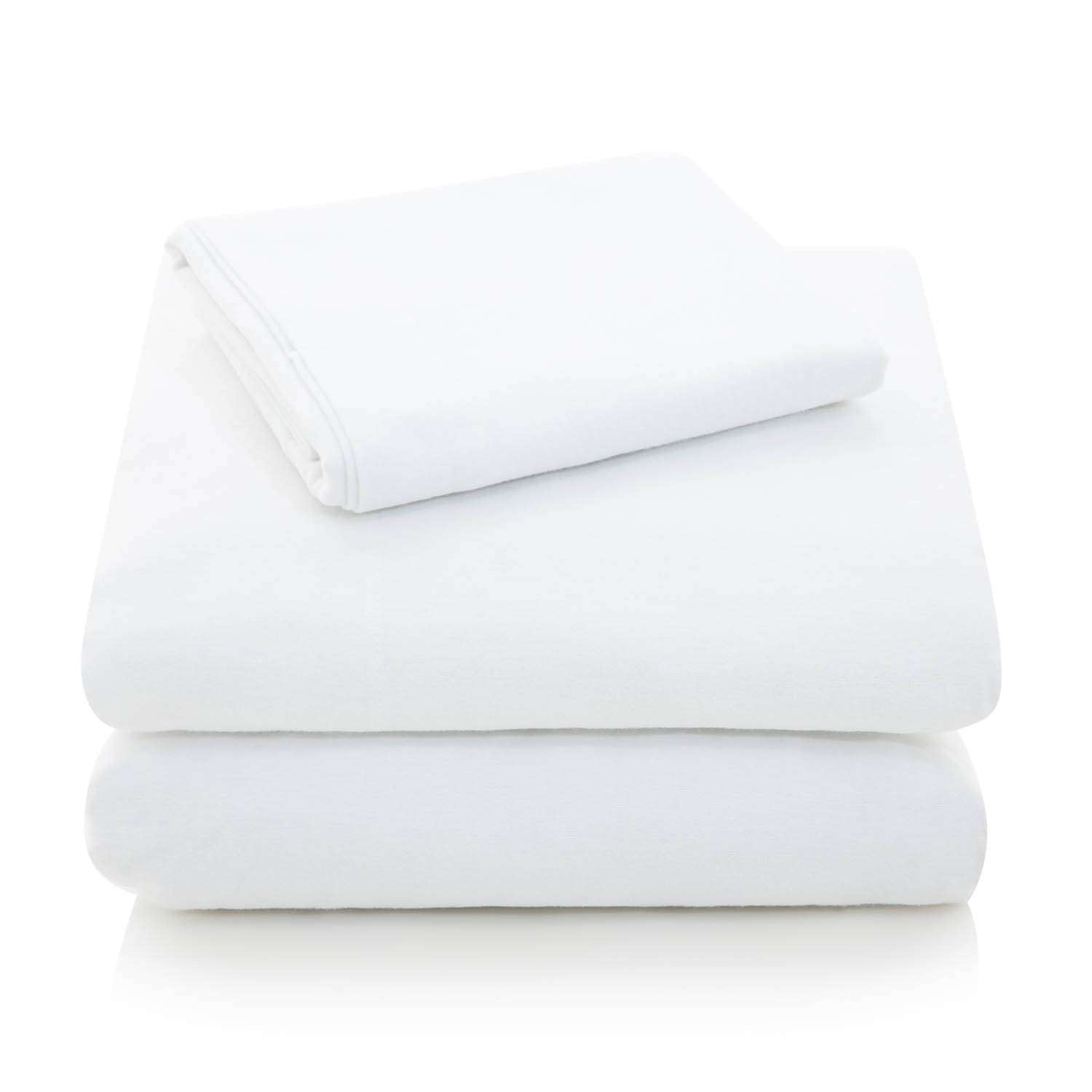 Portuguese Flannel Sheet Set Cal King White